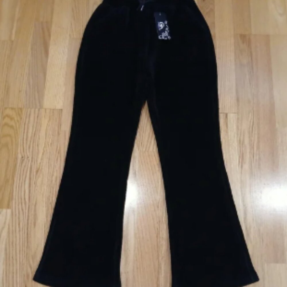 High-Waisted Corduroy Heavy/StretchyFleece-Lined Wide Leg/Flare Pants L-XL